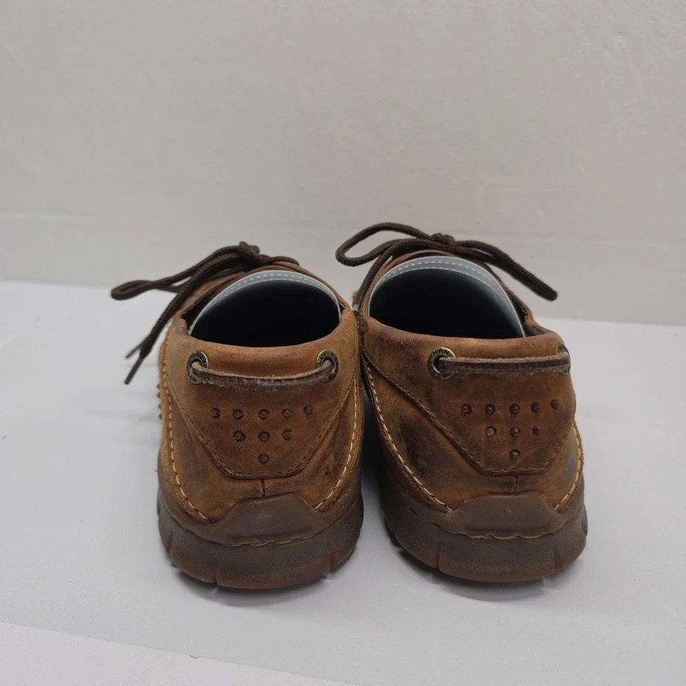Helly Hansen Mens Brown Leather Boat Shoes Moccasin Toe Size 9 US 11467